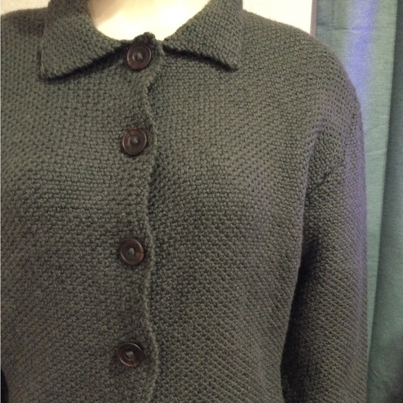 Marion Foale 100% Wool Hand Knit Cardigan - Picture 3 of 4